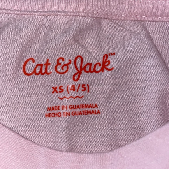 Cat & Jack Candy Cane Heart Long Sleeve Christmas Holiday Shirt - Soft Pink - Picture 5 of 6